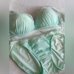 SANRIO Pochacco Japanese Authentic Limited Embroidery Wireless Bra Panty Set